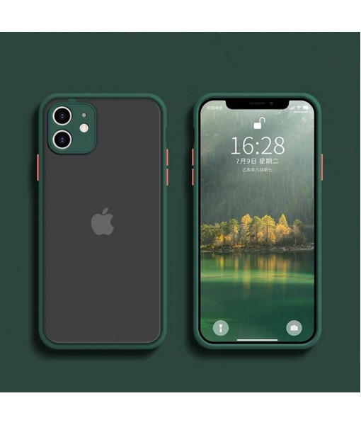 Husa iPhone 12 mini, Plastic Dur cu protectie camera, Verde